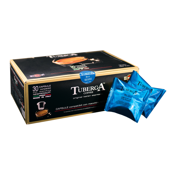 Tuberga Coffee compatible capsules blu