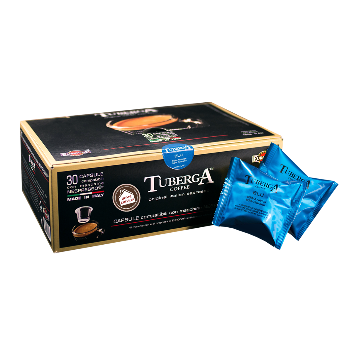 Capsule Tuberga Coffee Blu Compatibili - Eurocafcaffe